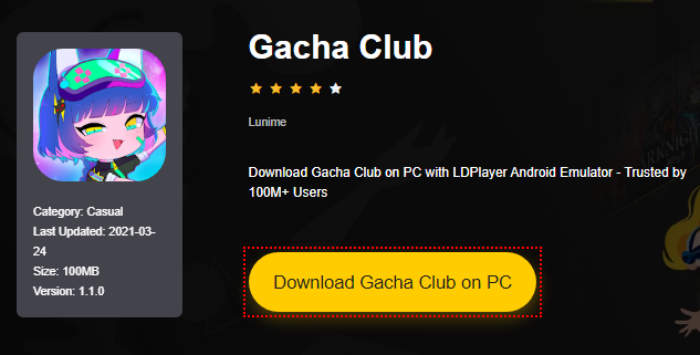Installer Gacha Club sur PC