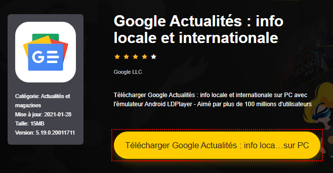 Installer Google Actualités : info locale et internationale sur PC 