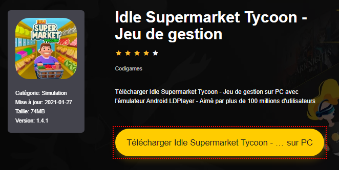 Installer Idle Supermarket Tycoon - Jeu de gestion sur PC 