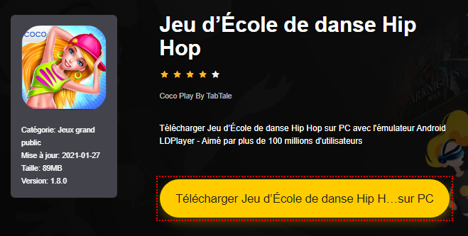 Installer Jeu d’École de danse Hip Hop sur PC 