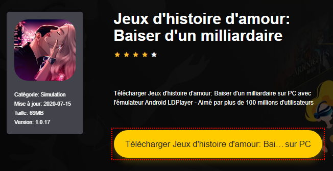 Installer Jeux d'histoire d'amour: Baiser d'un milliardaire sur PC 