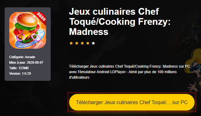 Installer Jeux culinaires Chef Toqué/Cooking Frenzy: Madness sur PC 