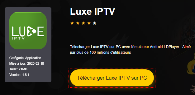 Installer Luxe IPTV sur PC 