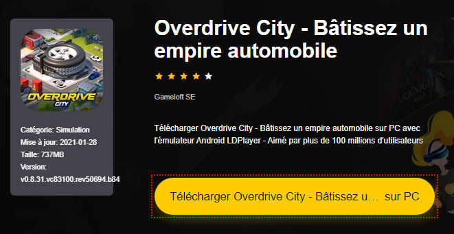 Installer Overdrive City - Bâtissez un empire automobile sur PC 