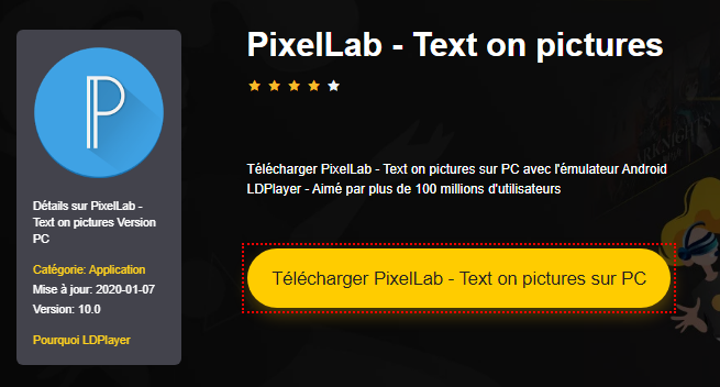 Installer PixelLab - Text on pictures sur PC 