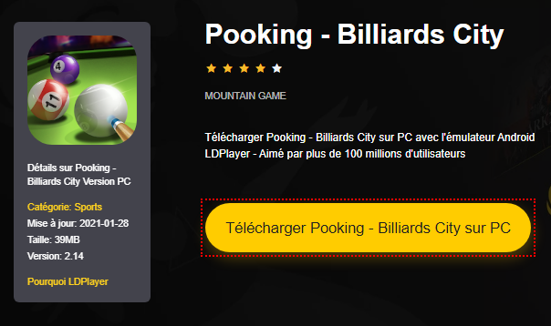 Installer Pooking - Billiards City sur PC 