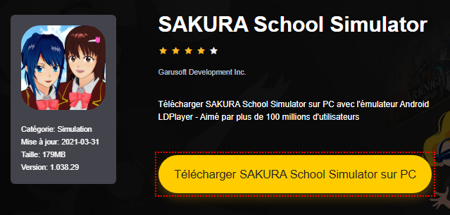 Installer SAKURA School Simulator sur PC 