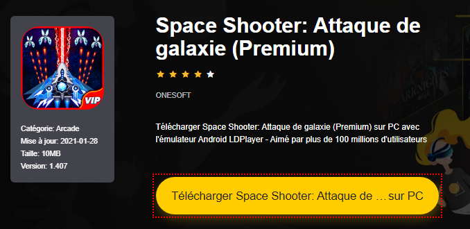 Installer Space Shooter: Attaque de galaxie (Premium) sur PC 