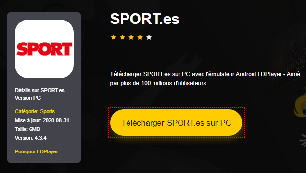 Installer SPORT.es sur PC 