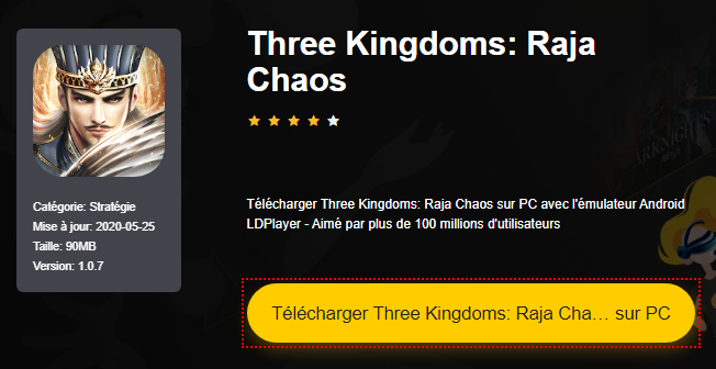 Installer Three Kingdoms: Raja Chaos sur PC 