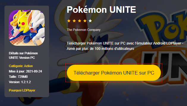 Installer Pokémon UNITE sur PC 