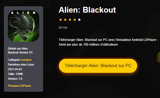 Installer Alien: Blackout sur PC 