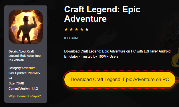 Installer Craft Legend: Epic Adventure sur PC 