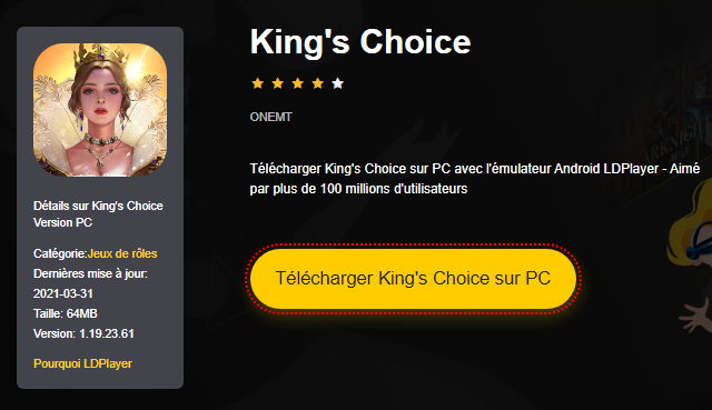 Installer King's Choice sur PC