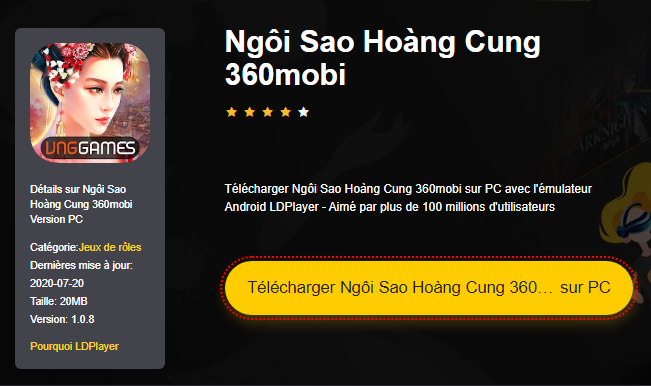 Installer Ngôi Sao Hoàng Cung 360mobi sur PC