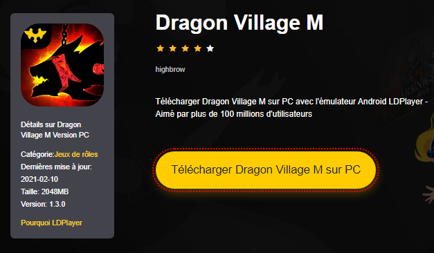 Installer Dragon Village M sur PC