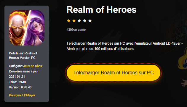 Installer Realm of Heroes sur PC