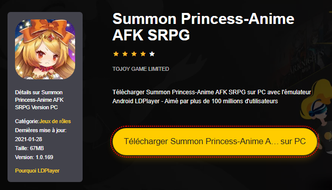 Installer Summon Princess-Anime AFK SRPG sur PC