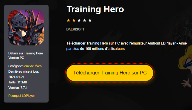 Installer Training Hero sur PC