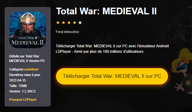 Installer Total War: MEDIEVAL II sur PC 