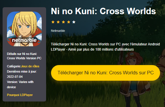 Installer Ni no Kuni: Cross Worlds sur PC